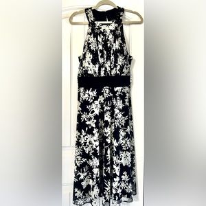 Jessica Howard halter top dress.  Size 16.  Black and Ivory in color.
